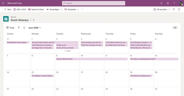 Kalender Ansicht in SharePoint Online – Simons Informatikwelt