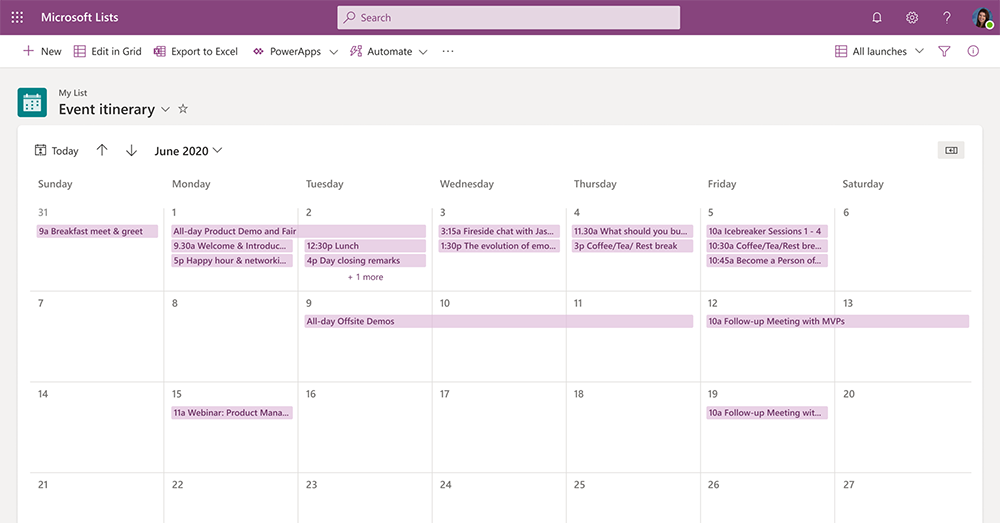 Kalender Ansicht in SharePoint Online – Simons Informatikwelt