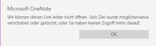 Wir können diesen Link leider nicht öffnen. Sein Ziel wurde möglicherweise verschoben oder gelöscht, oder Sie haben keinen Zugriff mehr darauf.